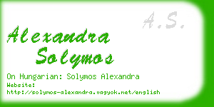 alexandra solymos business card